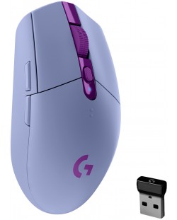 Гейминг мишка Logitech - G305 Lightspeed, оптична, лилава