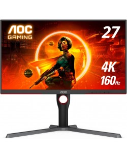 Гейминг монитор AOC - U27G3X/BK, 27'', 160Hz, 1 ms, IPS, черен