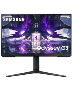 Гейминг монитор Samsung - Odyssey G3 24G30A, 24", 144Hz, 1ms, черен