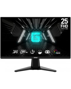 Гейминг монитор MSI - G255F, 24.5'', FHD, 180Hz, 1ms, IPS, Adaptive-sync, черен