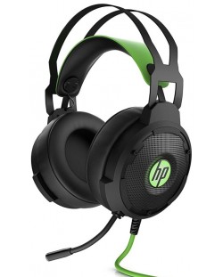 Гейминг слушалки HP - Pavilion 600, черни/зелени