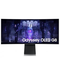 Гейминг монитор Samsung - Odyssey OLED G8 G85SB, 34'', 175Hz, 0.1ms