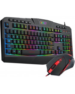 Kомплект клавиатура и мишка Redragon - S101-5, черен