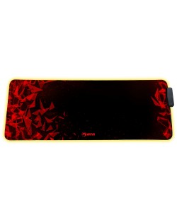 Гейминг подложка за мишка Marvo - MG011, XL, мека, черна/червена