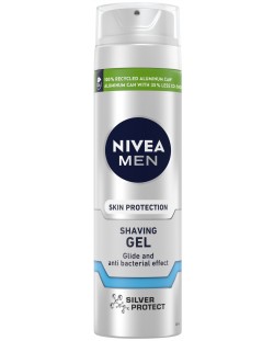 Nivea Men Гел за бръснене Silver Protect, 200 ml