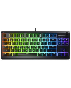 Гейминг клавиатура SteelSeries - Apex 3 TKL, RGB, US, черна
