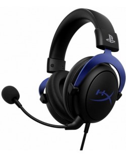 Гейминг слушалки HyperX - Cloud Blue, PS5, черни