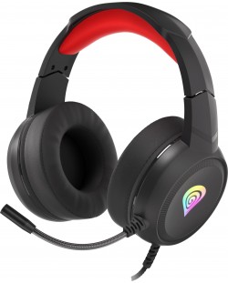 Гейминг слушалки Genesis - Neon 200, черни/червени
