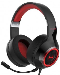 Гейминг слушалки Edifier - Hecate G33, черни/червени