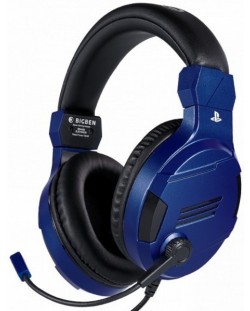 Гейминг слушалки Nacon - Bigben PS4 Official Headset V3, сини