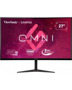 Гейминг монитор ViewSonic - VX2719-PC-MHD, 27'', 240Hz, 1 ms, VA, Curved