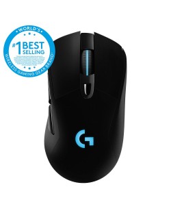 Гейминг мишка Logitech - G703 Lightspeed Hero, оптична, безжична, черна