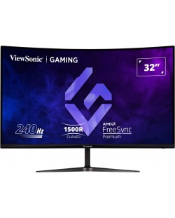 Гейминг монитор ViewSonic - VX3219-PC-MHD, 31.5'' 240Hz, 1 ms, VA, Curved