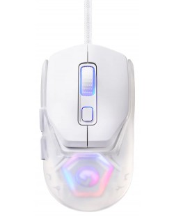 Гейминг мишка Marvo - Fit Lite, оптична, бяла