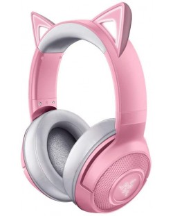 Гейминг слушалки Razer - Kraken BT Kitty Edition, розови