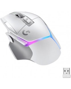 Гейминг мишка Logitech - G502 X Plus EER2, оптична, безжична, бяла
