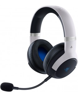 Гейминг слушалки Razer - Kaira, Playstation 5, черни/бели