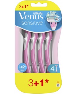 Gillette Venus 3 Дамска самобръсначка Sensitive, 3 + 1 броя