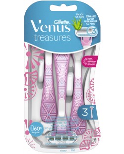 Gillette Venus 3 Дамска самобръсначка Treasures, 3 броя