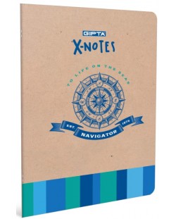 Ученическа тетрадка A4, 40 листа Gipta X-Notes - Navigator