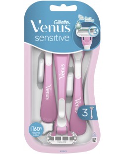 Gillette Venus 3 Дамска самобръсначка Sensitive, 3 броя