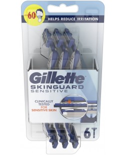 Gillette Skinguard Мъжка самобръсначка Sensitive, 6 броя