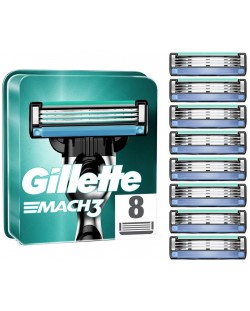 Gillette Mach 3 Сменяеми ножчета за самобръсначка, 8 броя