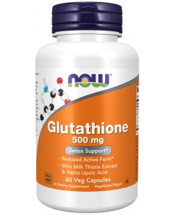Glutathione, 500 mg, 60 капсули, Now