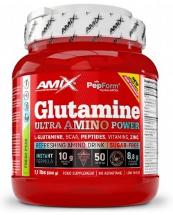 Glutamine Ultra Amino Power, круша, 500 g, Amix