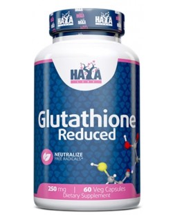 Glutathione Reduced, 250 mg, 60 капсули, Haya Labs