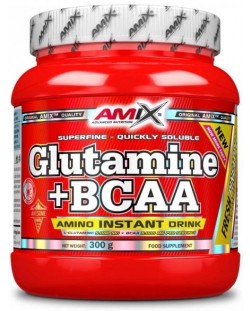 Glutamine + BCAA, ананас, 300 g, Amix
