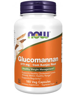 Glucomannan, 575 mg, 180 капсули, Now