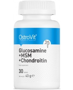 Glucosamine + MSM + Chondroitin, 30 таблетки, OstroVit