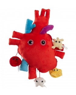 Голяма плюшена играчка Сърце и кръвни клетки