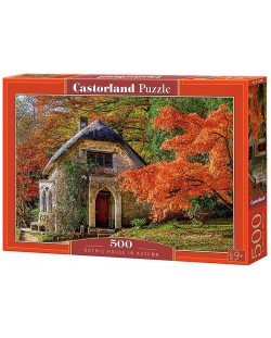 Пъзел Castorland от 500 части - Готическа къща през есента