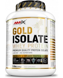 Gold Isolate Whey Protein, неовкусен, 2.28 kg, Amix