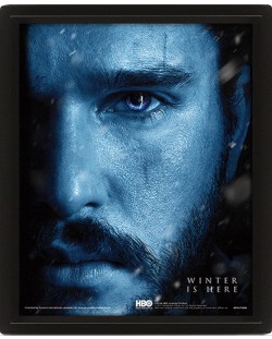 3D плакат с рамка Pyramid - Game Of Thrones: Jon Snow Vs Knight King