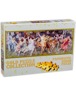 Панорамен пъзел Gold Puzzle от 1000 части - Ден в гората