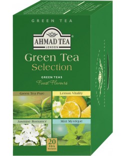 Green Tea Selection Зелен чай, 20 пакетчета, Ahmad Tea