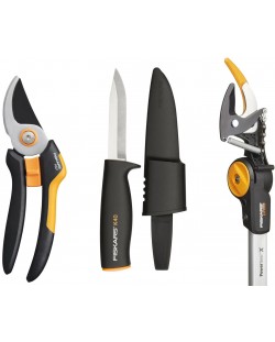 Градинарски комплект Fiskars - Резачка UPX82 + нож K40 + лозарска ножица M P321