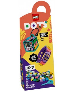 Гривна LEGO Dots - С табелка за чанта Neon Tiger (41945)