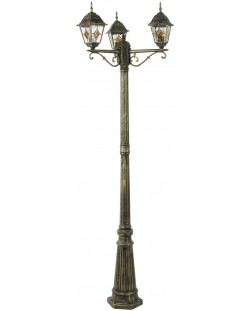 Градинска лампа Rabalux - Monaco 8186, IP43, E27, 3 х 60W, бронзова