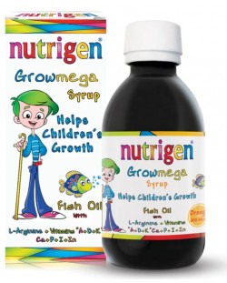 Growmega Сироп за детския растеж, портокал, 200 ml, Nutrigen