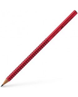 Графитен молив Faber-Castell Grip - 2001, B, червен