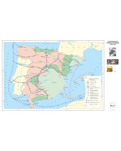 Гражданската война в Испания 1936-1939 (стенна карта)
