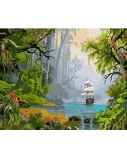 Комплект за рисуване по номера PaintBoy – Тропически залив