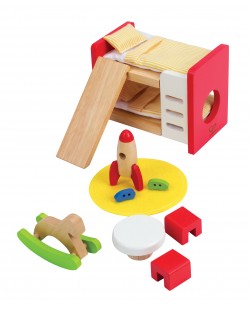 Игрален комплект Hape - Детска стая, мини мебели