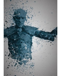 Метален постер Displate - Game of Thrones: White walker Splatter effect