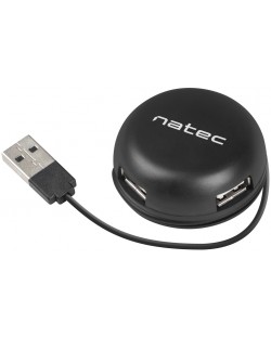 Хъб Natec - Bumblebee. 4 порта, USB 2.0, черен