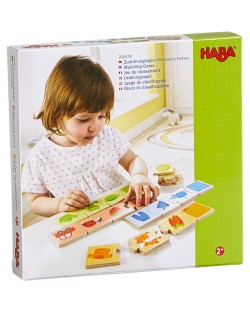 Детска пъзел-игра Haba - Съвпадения по цветове с животни и предмети